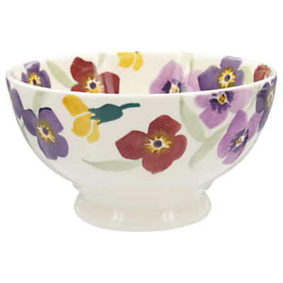 Emma Bridgewater Wallflower Border French Bowl, Multi, Dia.14cm Emma Bridgewater Wallflower Border French Bowl, Multi, Dia.14cm